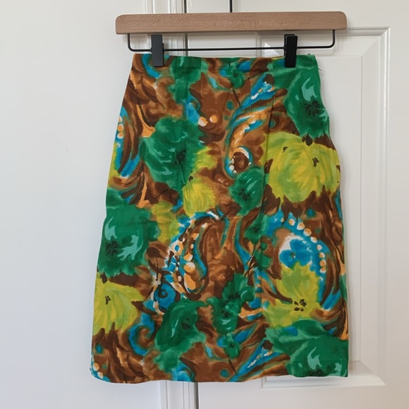 VTG Handmade 2 piece outfit XS XXS colorful AOP - Picture 5 of 10